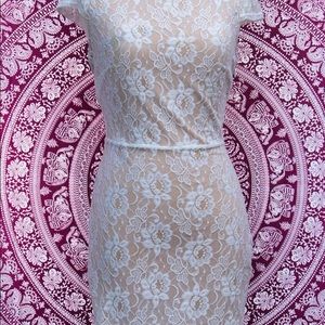 White Lace Bebe Dress size Small